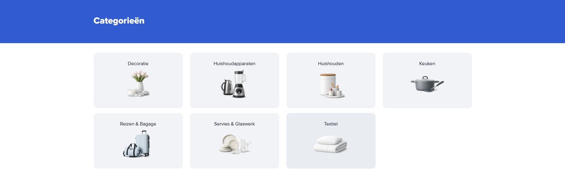 All categories page