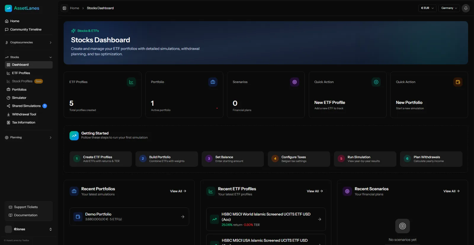 Stocks dashboard