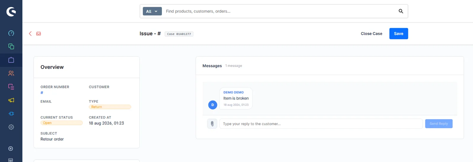 Ticketing backend chat