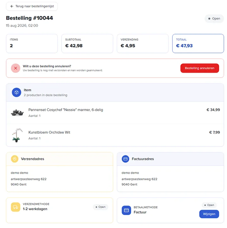 Order details