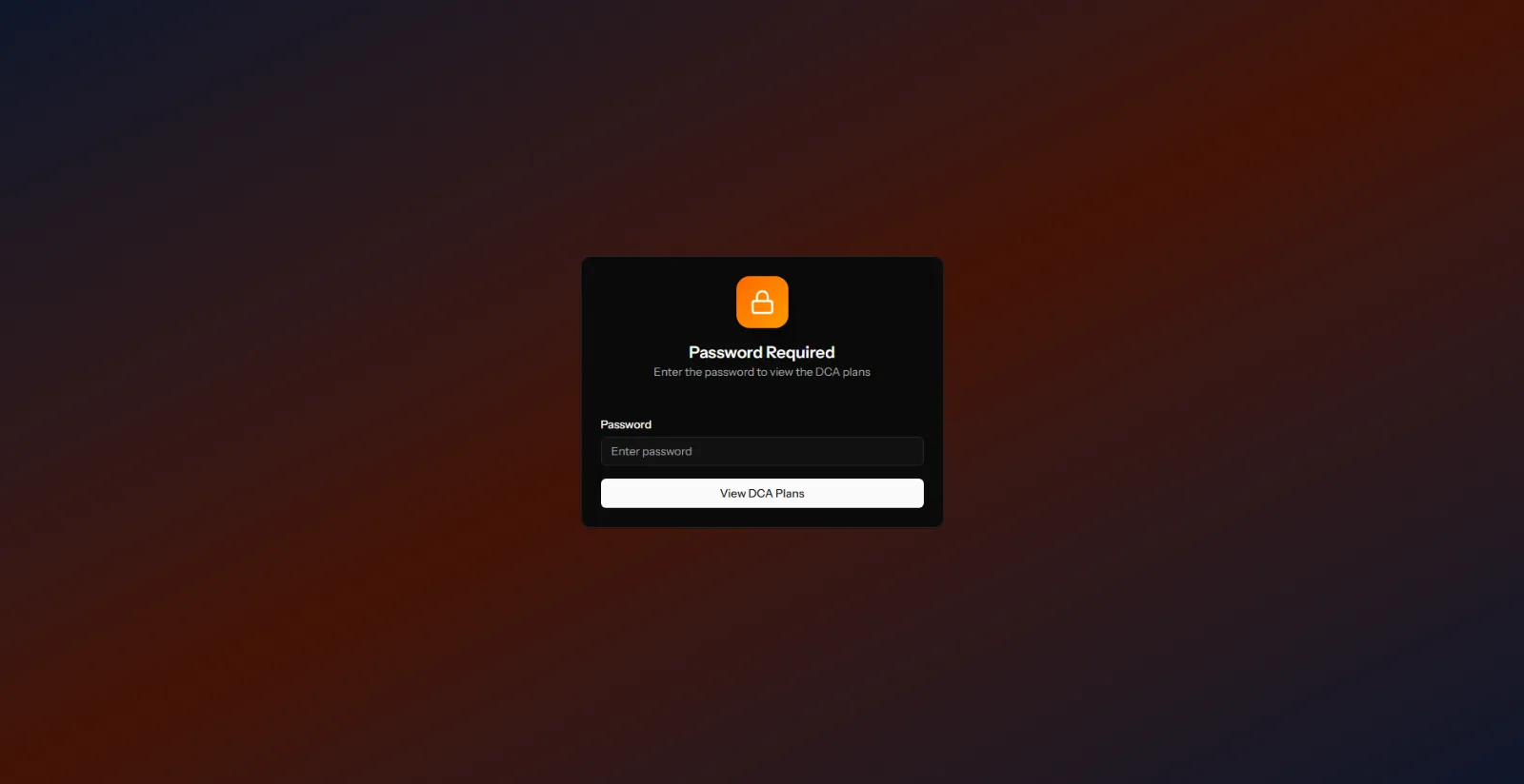 Shared dca password gate