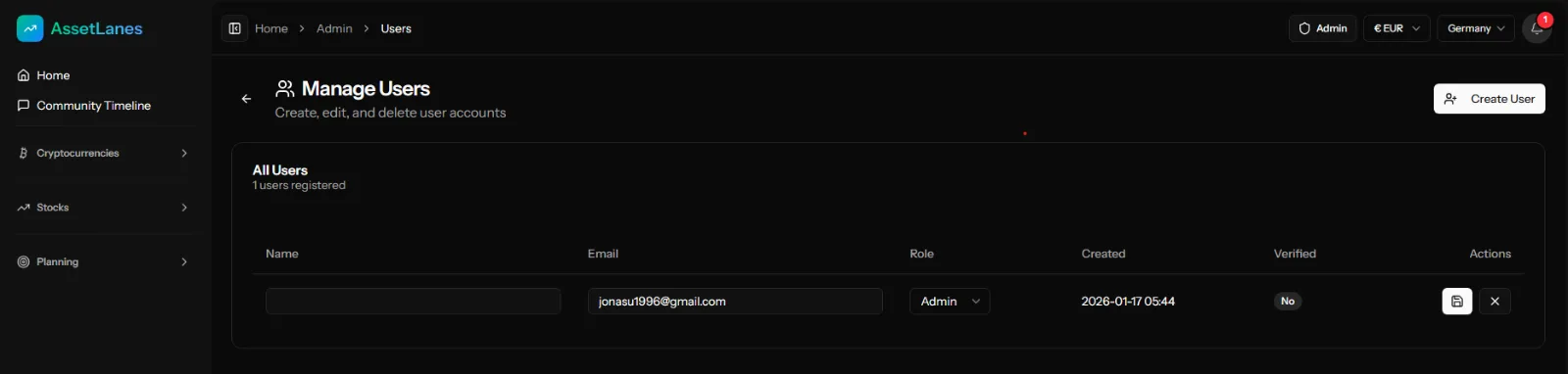 User management